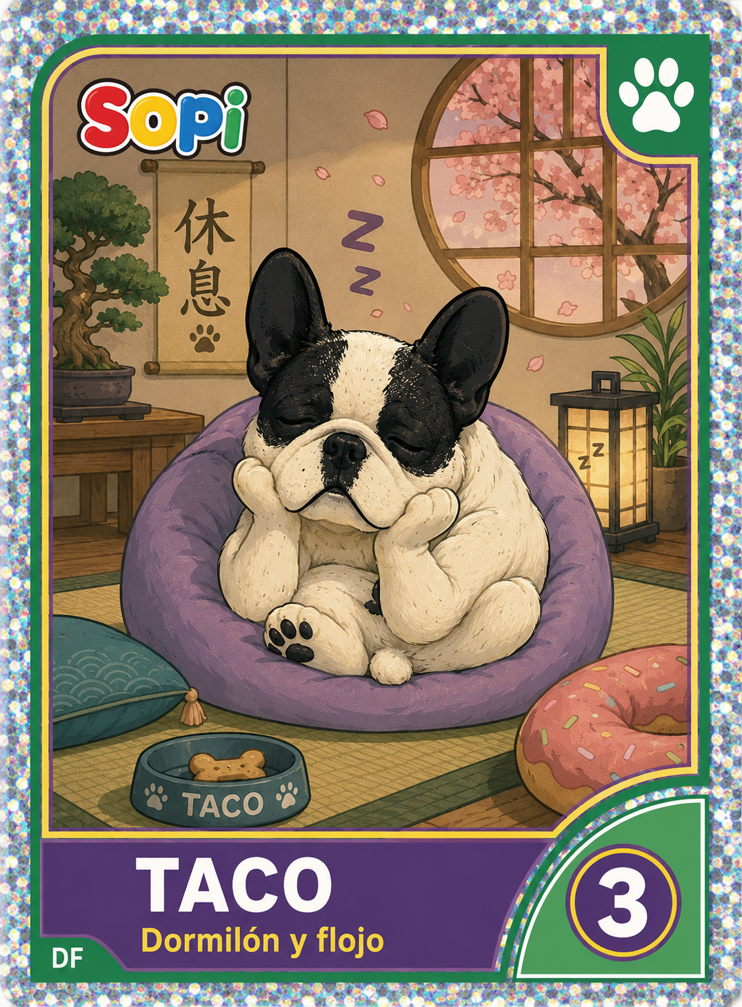 Taco, dormilón y flojo